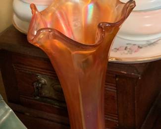 Marigold Carnival glass