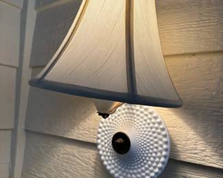 Sconce with milk glass