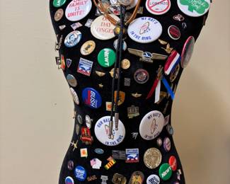 The pin-up girl with lots of pins