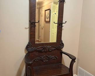 Antique hall tree