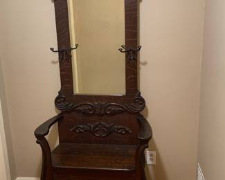 Antique hall tree