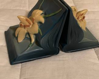Roseville Pottery bookends