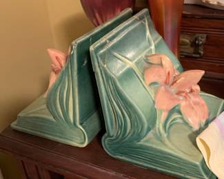 Roseville Pottery bookends