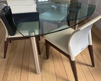 Very High End Pininfarina designer mid modern table and chairs