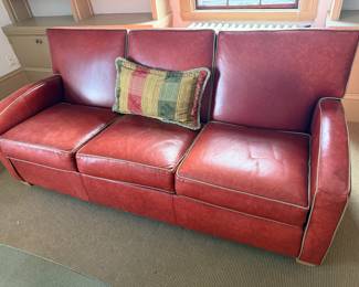 High end Ethan Allen leather parlor sofa