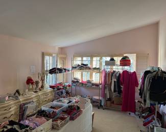 Massive Selection of Women's Clothing (Mostly Tops, Some Designer - Size M-L), Shoes Size 7-9 & Accessories