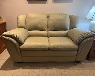 Leather 2 Seated Loveseat (70"W x 39"D x 30" Back Height)