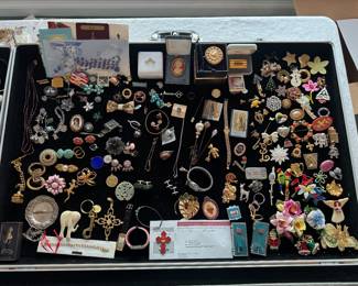 Large Collection of Sterling Silver & Costume Jewelry