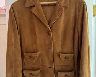 Women's Suede 4 Mini Pocket Blazer Size M