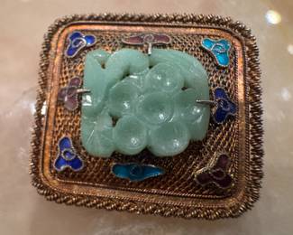 Sterling Silver & Turquoise Brooch