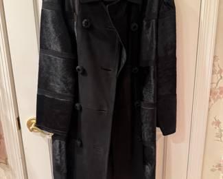Leda Spain by Gropper Women's Shearling Lamb Leather Overcoat Size M