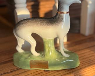 Maitland-Smith Staffordshire Style Porcelain Greyhound Dog Sculpture
