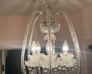 Waterford Crystal "Fleur De Lis" Six-Arm Chandelier