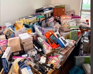 Great office supplies, phones, Polaroid camera, and much more