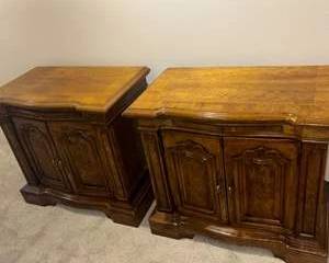 Lot 273  Pair of Vintage Stanley Furniture Wood Nightstands