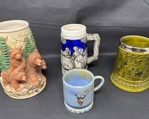 Lot 38  Vintage Beer Stein and Mug Collection