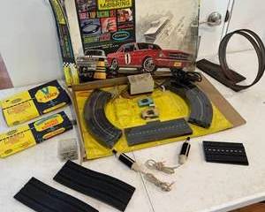 Lot 277  Vintage Aurora Stirling Moss Model Motoring Table Top Racing Set