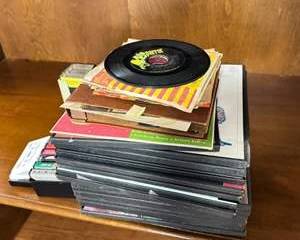 Lot 308  Vintage 45 RPM Vinyl Records Collection  More