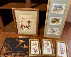 Lot 351  Vintage BirdThemed Wall Art Collection