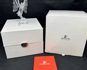 Lot 10  Swarovski Eagle Crystal Figurine  Wings Spread  Boxed w Certificate  Austria
