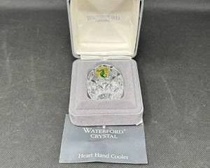 Lot 238  Waterford Crystal Heart Island Egg Paperweight