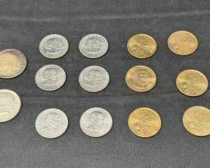 Lot 230  Mixed Lot of Vintage U.S. Coins including Kennedy Half Dollars and Susan B. Anthony Dollar