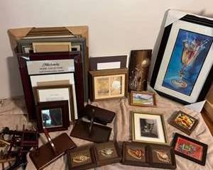 Lot 319  Lot of Vintage Framed Artwork and Decorative Pieces