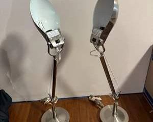 Lot 317  Pair of Adjustable Metal Desk Lamps