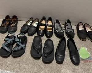 Lot 338  Mixed Womens Shoes Lot Including Sandals, Loafers, and Flats