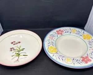 Lot 85  1990s Certified International Cicely  Floral Pattern Ceramic Plates Lot