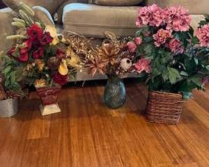Lot 210  Vintage Artificial Floral Arrangements Lot