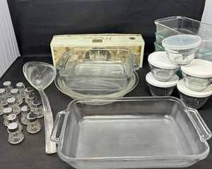 Lot 120  Vintage Pyrex Glassware Collection with Salt and Pepper Shakers