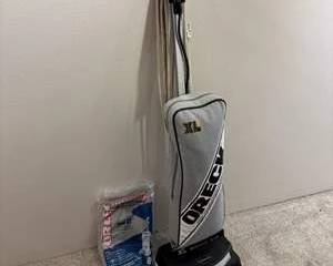 Lot 266  Oreck XL Upright Vacuum Cleaner with Odor Fighting Allerginc Filter Bags  Works