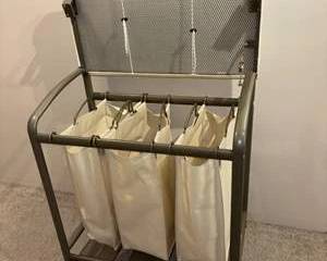 Lot 264  Rolling Laundry Sorter with Three Removable Bags