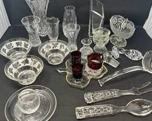 Lot 113  Vintage Crystal and Glassware Collection