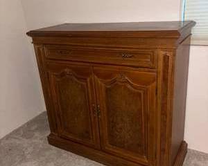 Lot 274  Vintage Wooden Media Cabinet with Storage