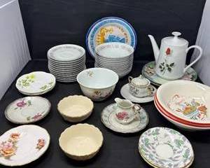 Lot 123  Vintage Porcelain and Ceramic Dinnerware Lot