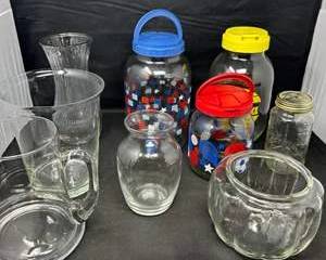 Lot 87  Vintage Glass Jars and Vases Collection