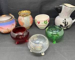 Lot 156  Mixed Vintage Pottery and Glassware Lot