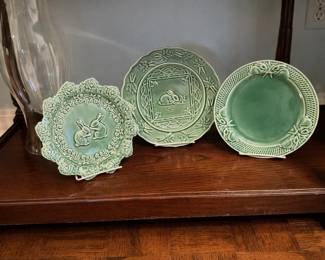 Majolica style decorative plates