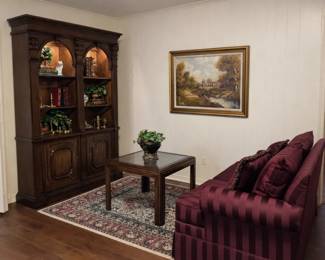 Architectural detail lighted bookshelf 