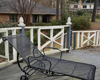 Wrought iron chaise lounge 