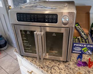 Emerald air fryer and convection oven with chicken rotisserie
