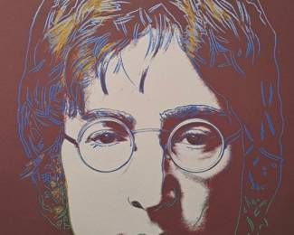 Andy Warhol, John Lennon on vintage paper