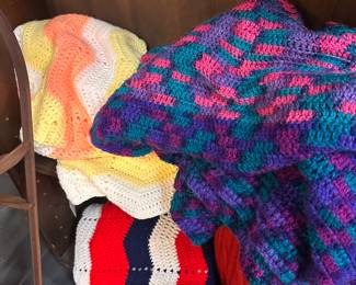 Hand crocheted afghans