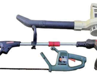 Craftsman Leaf Blower, Weedwacker, and Black Decker Trimmer
