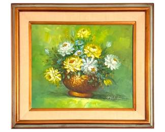 Floral Still Life Oil Painting, Signed by P. Robertson 27 x23 