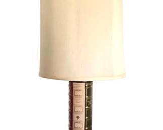 Table Lamp With Faux Book Base