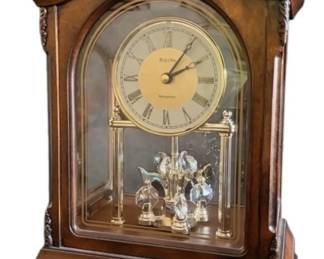 Bulova Crystal Pendulum Tabletop Clock