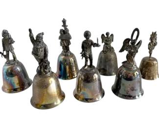 1975 Mothers Day Sterling Silver Bell Several 1970s Danbury Mint Bells